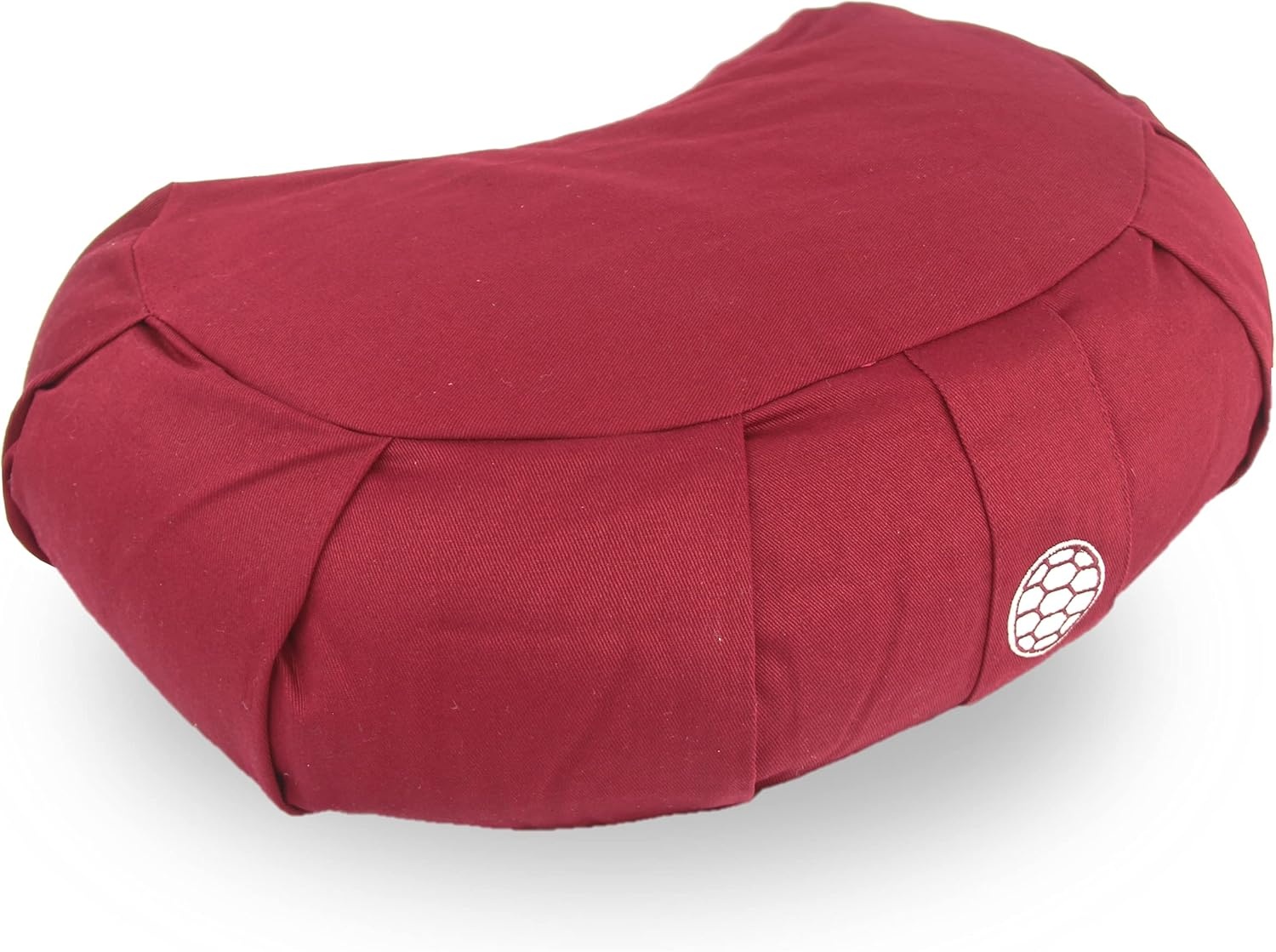 Meditatiekussen Zafu Halvemaanvorm | Biologische Boekweit | Biologisch Katoen | Garnet | 56% Korting