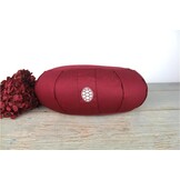Meditatiekussen Zafu Halvemaanvorm | Biologische Boekweit | Biologisch Katoen | Garnet | 56% Korting