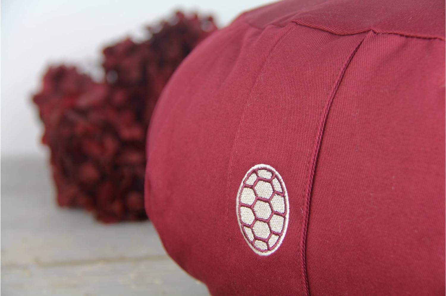 Meditatiekussen Zafu Halvemaanvorm | Biologische Boekweit | Biologisch Katoen | Garnet | 56% Korting