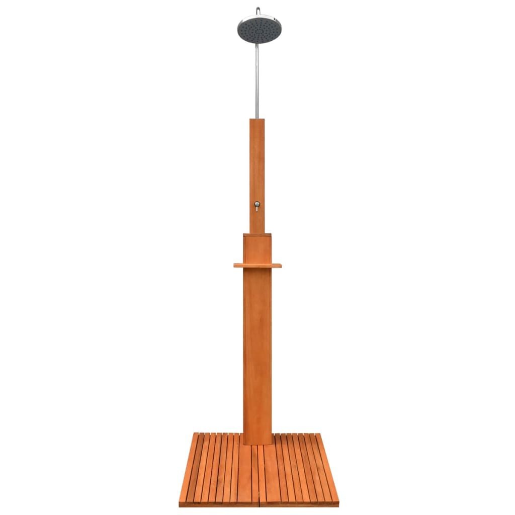 vidaXL Buitendouche Eucalyptushout & Staal - 35% Korting!