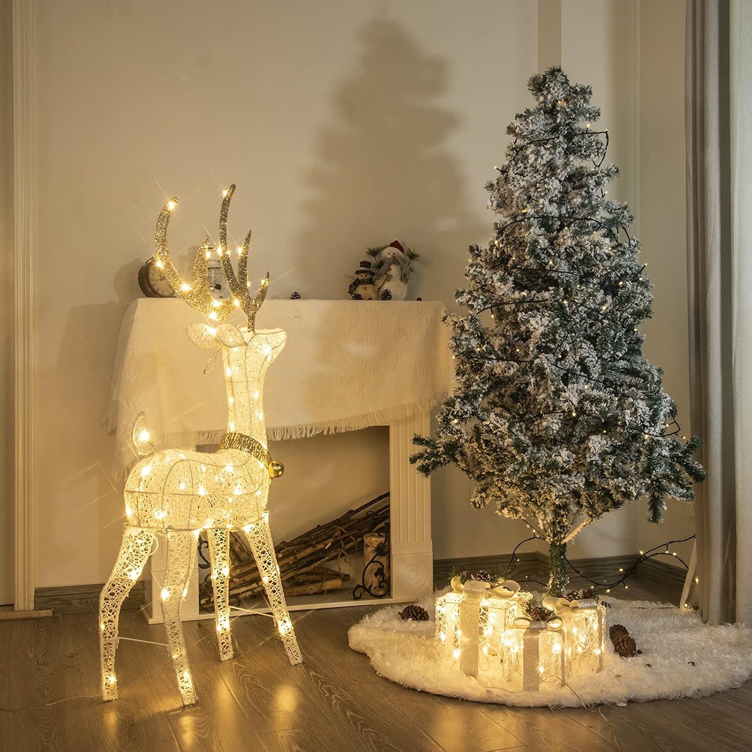 Kerst Rendier Decoratie 1.2m - Warmwit LED - 57% Korting