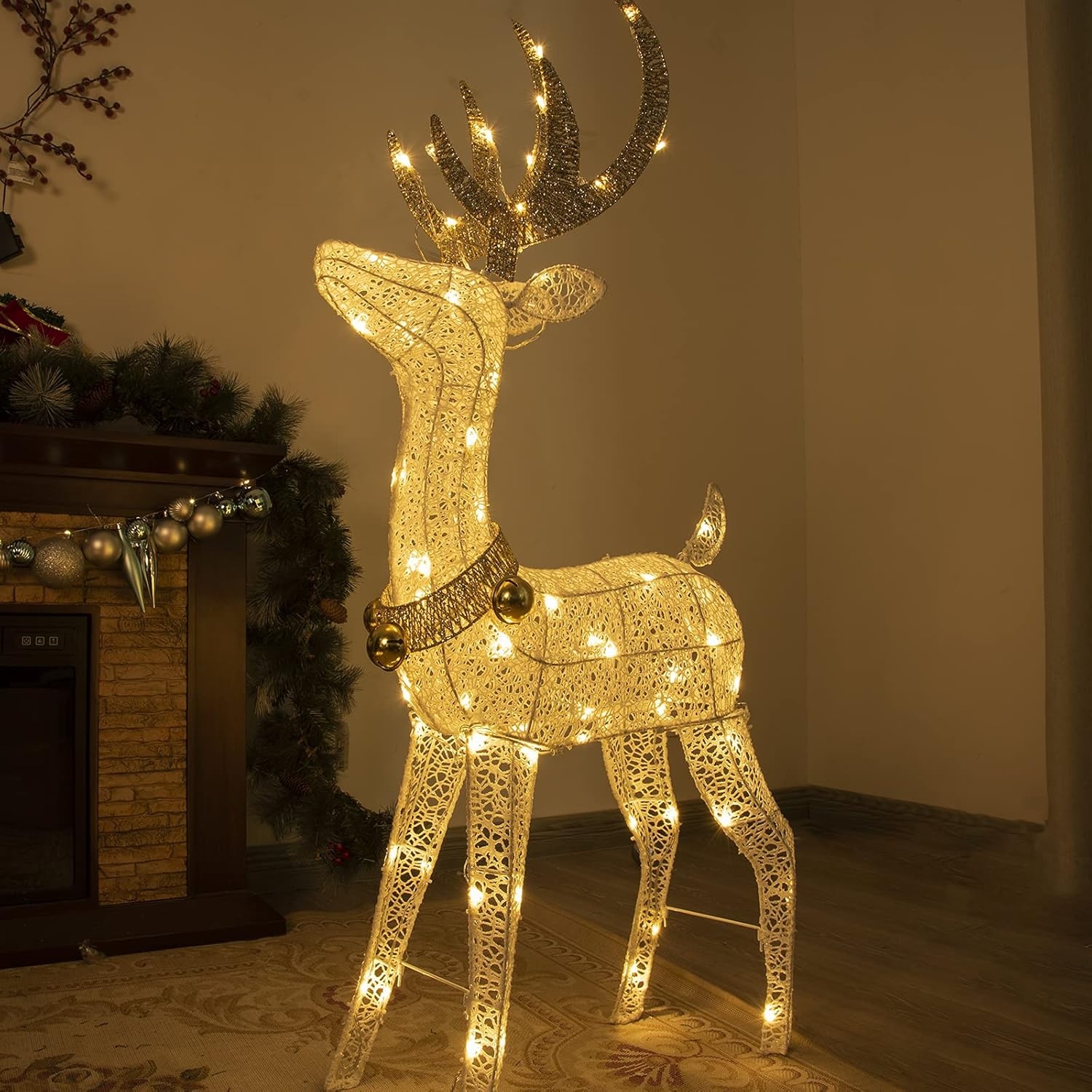 Kerst Rendier Decoratie 1.2m - Warmwit LED - 57% Korting