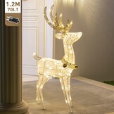 Kerst Rendier Decoratie 1.2m - Warmwit LED - 57% Korting