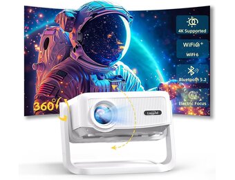 Beamer 1080p Full HD 4K, Wifi 6, 300" - 29% Korting!