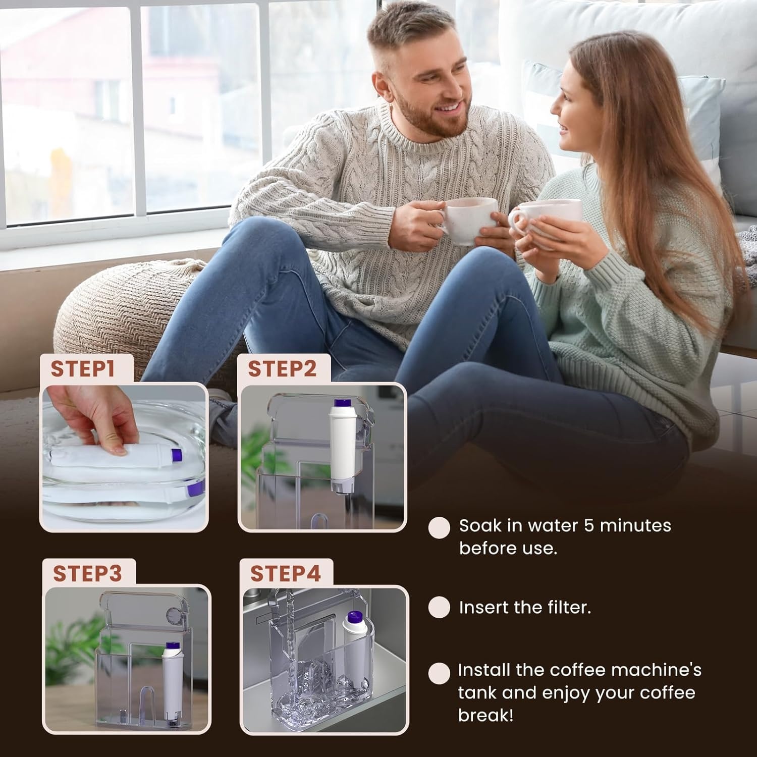 Waterfilters 6 stuks | Korting 57% | Compatibel met De'Longhi