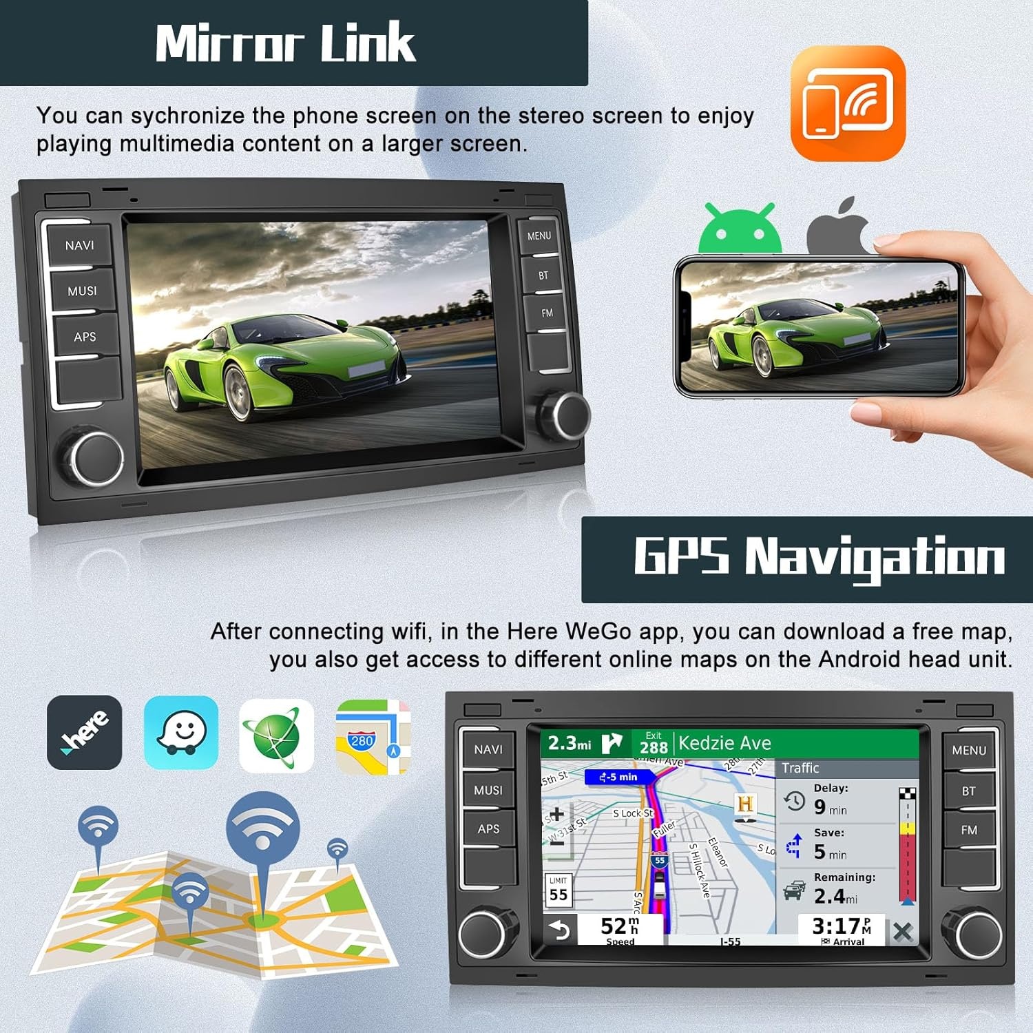 Android Autoradio VW T5/Touareg met 30% Korting