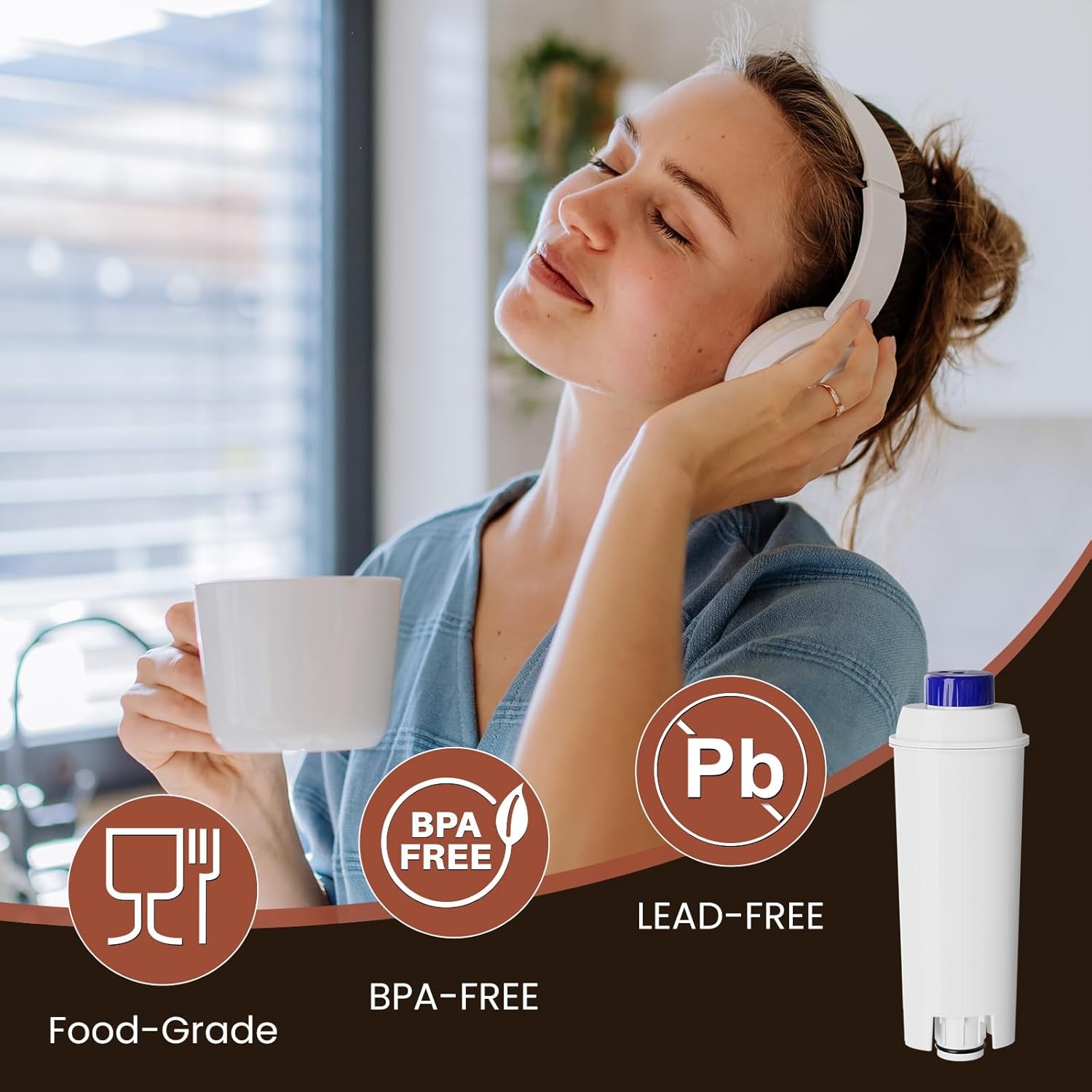 GOLDEN ICEPURE Waterfilters Koffiemachine - 6 stuks (33% korting)