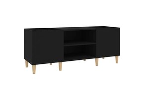 Retourtje: Zwarte Platenkast 121x38x48 cm - 58% Korting!