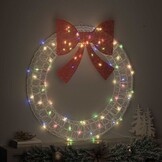 vidaXL Acryl Krans met LED - 90cm - Multikleur - 56% Korting