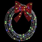 vidaXL Acryl Krans met LED - 90cm - Multikleur - 56% Korting