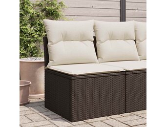 vidaXL Tuinbank Poly Rattan - Bruin & Crèmewit - 34% Korting