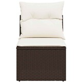 vidaXL Tuinbank Poly Rattan - Bruin & Crèmewit - 34% Korting