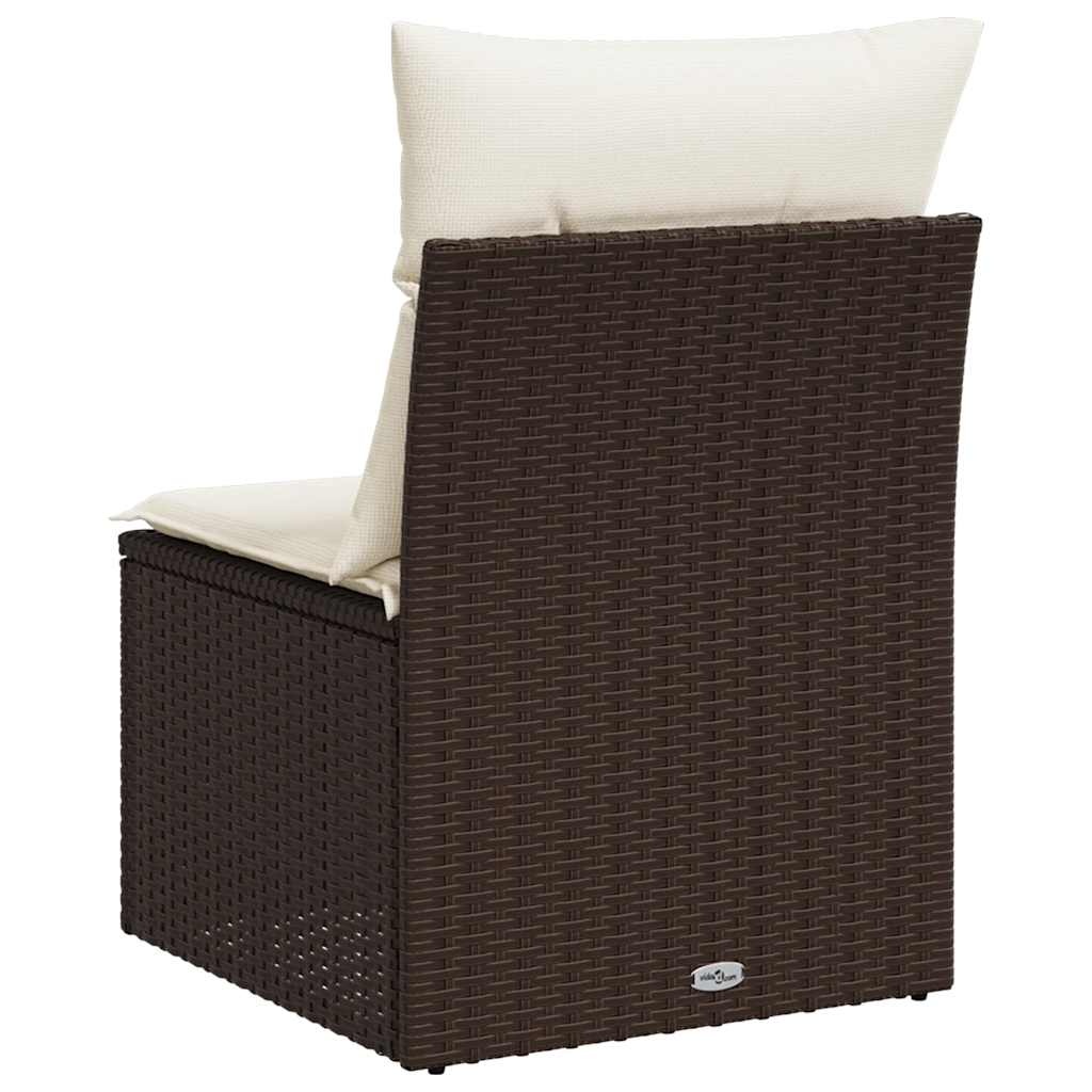 vidaXL Tuinbank Poly Rattan - Bruin & Crèmewit - 34% Korting