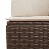 vidaXL Tuinbank Poly Rattan - Bruin & Crèmewit - 34% Korting