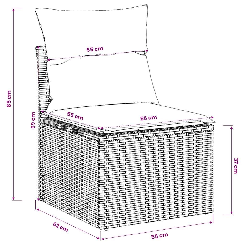 vidaXL Tuinbank Poly Rattan - Bruin & Crèmewit - 34% Korting