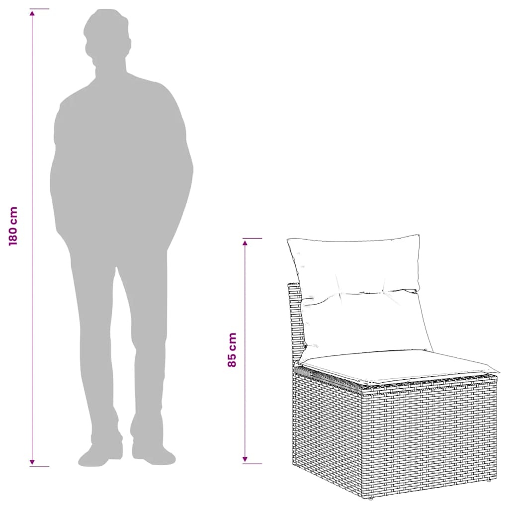 vidaXL Tuinbank Poly Rattan - Bruin & Crèmewit - 34% Korting