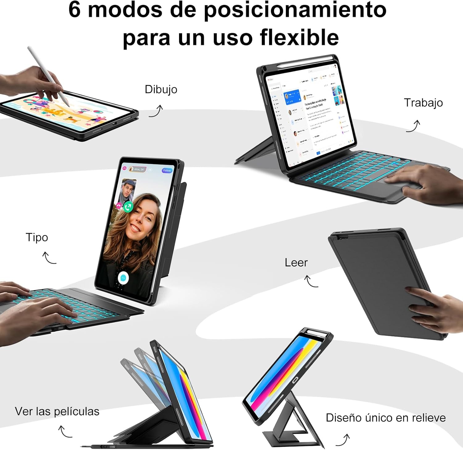 Hoes met Toetsenbord voor iPad 10/11e Gen - 46% Korting!