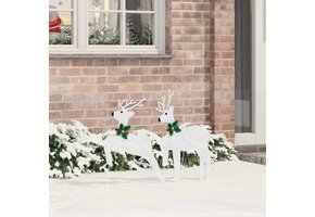 vidaXL LED Rendieren Set (2 stuks) Koud Wit - 33% Korting!
