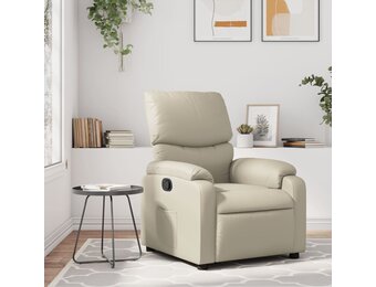vidaXL Fauteuil Kunstleer Crèmekleurig - 65% Korting