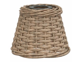 vidaXL Riet Plafondlampenkap Ø15x12cm Bruin - 44% Korting
