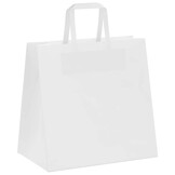 vidaXL Papieren Kraftzakken met Hengsels | 250 Stuks | Wit | -29%