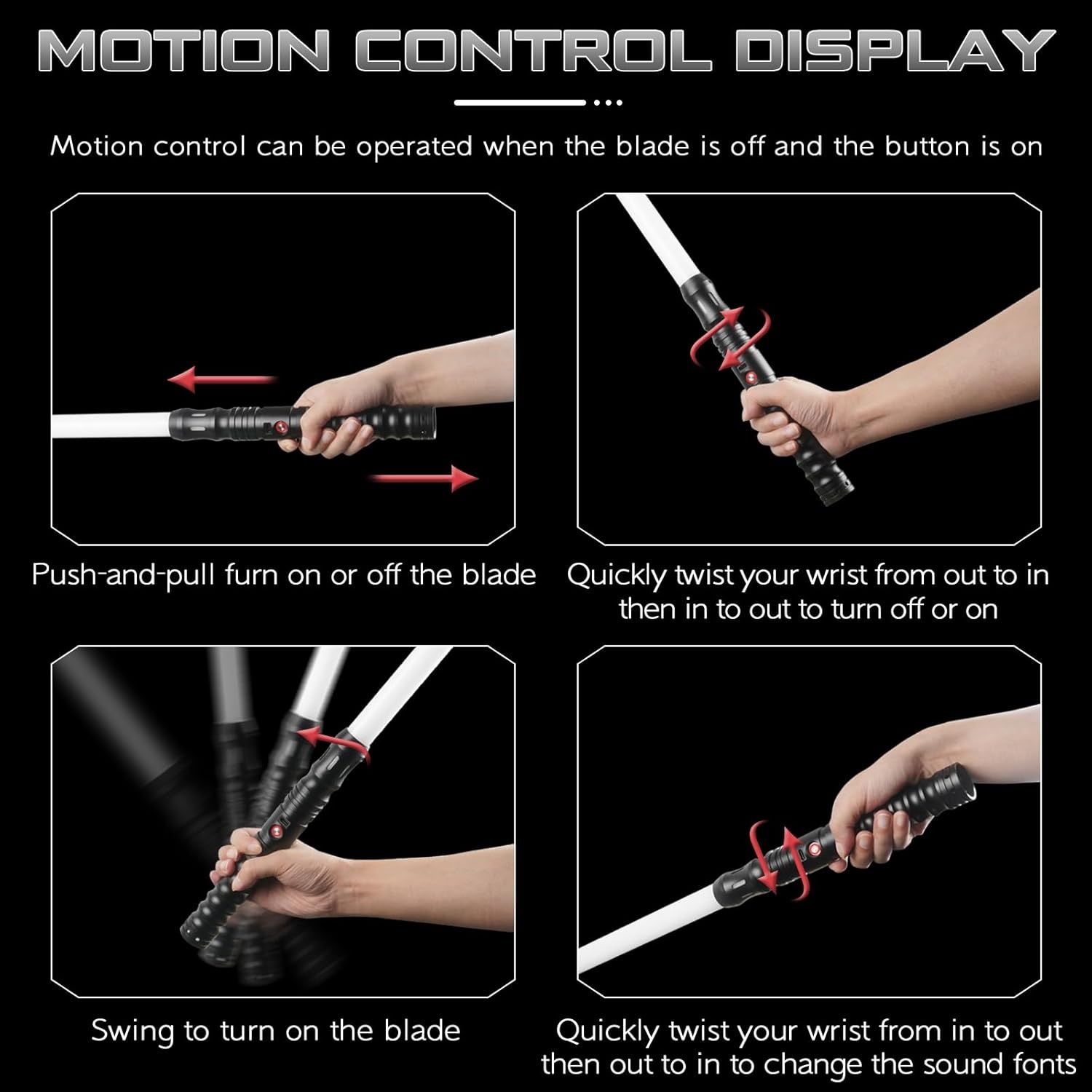 Smooth Swing FX Lightsaber Dual lichtzwaard, RGB, 12 kleuren, 12 modi, 12 geluidsmodi, ondersteuning voor echte zware duellen, zwart