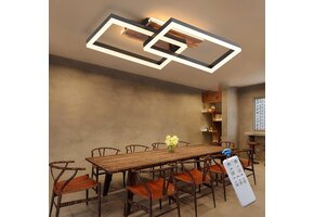 LED Plafondlamp Hout Zwart 48W Dimbare Vintage - 36% Korting!