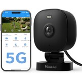 Vimtag 4MP bewakingscamera voor buiten, IP66 waterdicht, hondencamera voor buiten en binnen met nachtzicht in kleur, wifi-buitencamera met bewegingsmelder, 2-weg audio, huisdiercamera met app, zwart