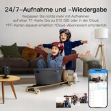 Vimtag 4MP bewakingscamera voor buiten, IP66 waterdicht, hondencamera voor buiten en binnen met nachtzicht in kleur, wifi-buitencamera met bewegingsmelder, 2-weg audio, huisdiercamera met app, zwart