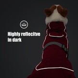 HEYWEAN Hondenjas Waterdicht met Fleece Voering - Reflecterend - Voor Buitenactiviteiten