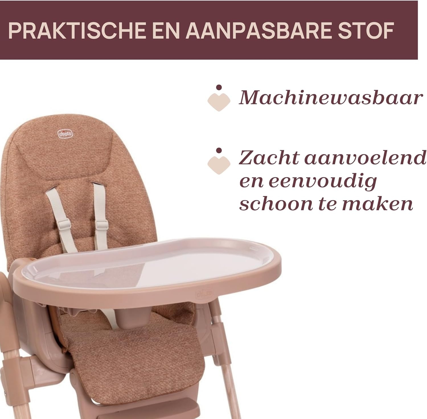 Polly Armonia Ontwikkelingsstoel voor Kinderen van 0 maanden tot 40 kg, Recliner Kinderstoel met Verstelbare Hoogte en Voetsteun, 4 Wielen, Compacte Vergrendeling