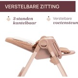 Polly Armonia Ontwikkelingsstoel voor Kinderen van 0 maanden tot 40 kg, Recliner Kinderstoel met Verstelbare Hoogte en Voetsteun, 4 Wielen, Compacte Vergrendeling