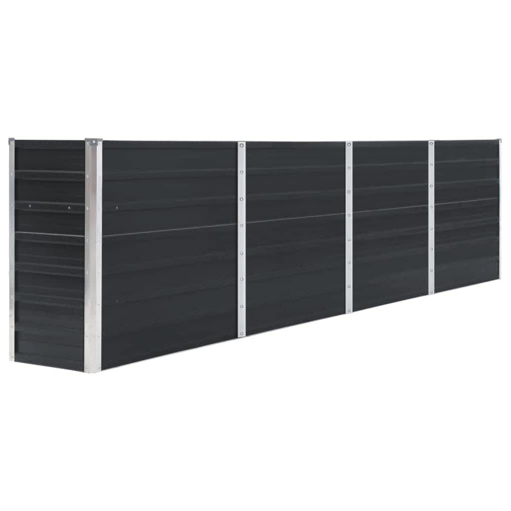 vidaXL Plantenbak verhoogd 320x40x77 cm gegalvaniseerd staal antraciet