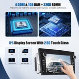 [1+32G] CAMECHO Android 13 Autoradio met Navi voor Opel Corsa d/Astra h/Zafira b/Meriva/Vivaro Radio, 7 Inch Capacitief Touchscreen Ondersteunt bediening via het stuur USB(Grijs)