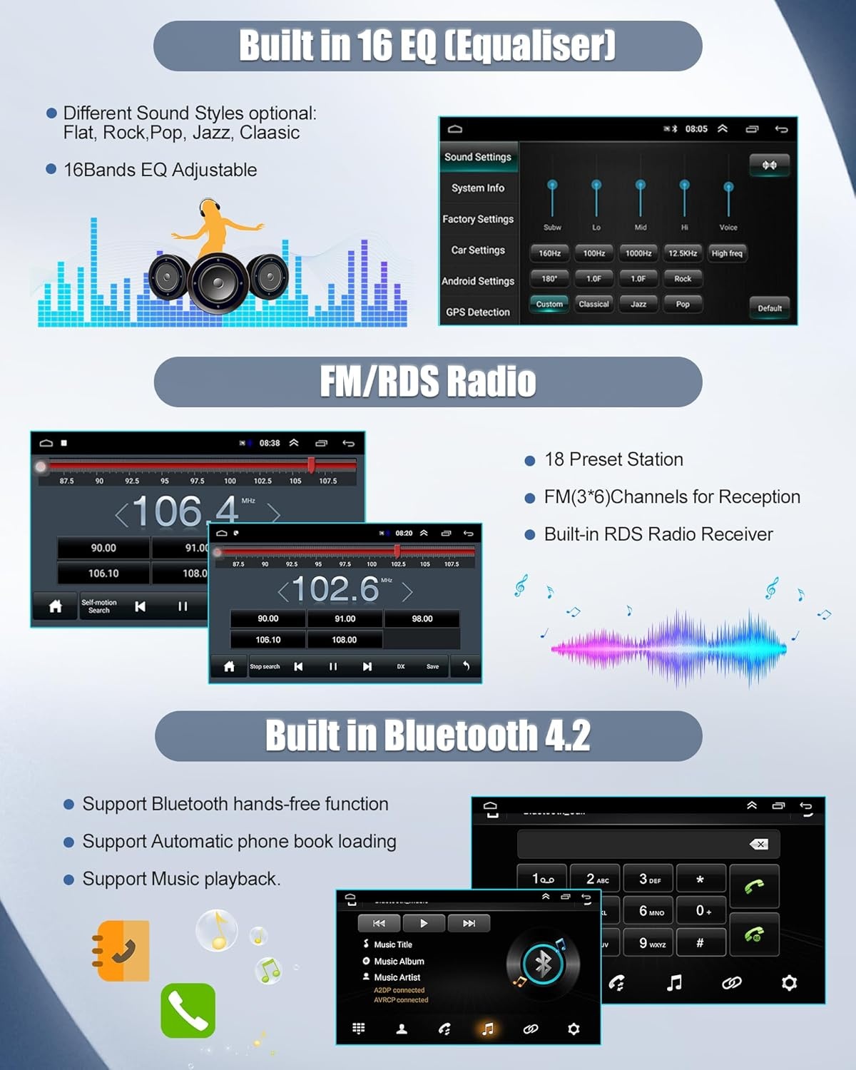 [1+32G] CAMECHO Android 13 Autoradio met Navi voor Opel Corsa d/Astra h/Zafira b/Meriva/Vivaro Radio, 7 Inch Capacitief Touchscreen Ondersteunt bediening via het stuur USB(Grijs)