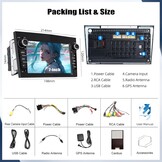 [1+32G] CAMECHO Android 13 Autoradio met Navi voor Opel Corsa d/Astra h/Zafira b/Meriva/Vivaro Radio, 7 Inch Capacitief Touchscreen Ondersteunt bediening via het stuur USB(Grijs)