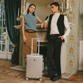 LEVEL8 20 "Trolley Hard Aluminium Handbagagekoffer, Elegante Trolleykoffer met Zwenkwielen en Geïntegreerd TSA-slot, 56cm, 35L, Zilver