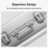 LEVEL8 20 "Trolley Hard Aluminium Handbagagekoffer, Elegante Trolleykoffer met Zwenkwielen en Geïntegreerd TSA-slot, 56cm, 35L, Zilver