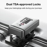 LEVEL8 20 "Trolley Hard Aluminium Handbagagekoffer, Elegante Trolleykoffer met Zwenkwielen en Geïntegreerd TSA-slot, 56cm, 35L, Zilver