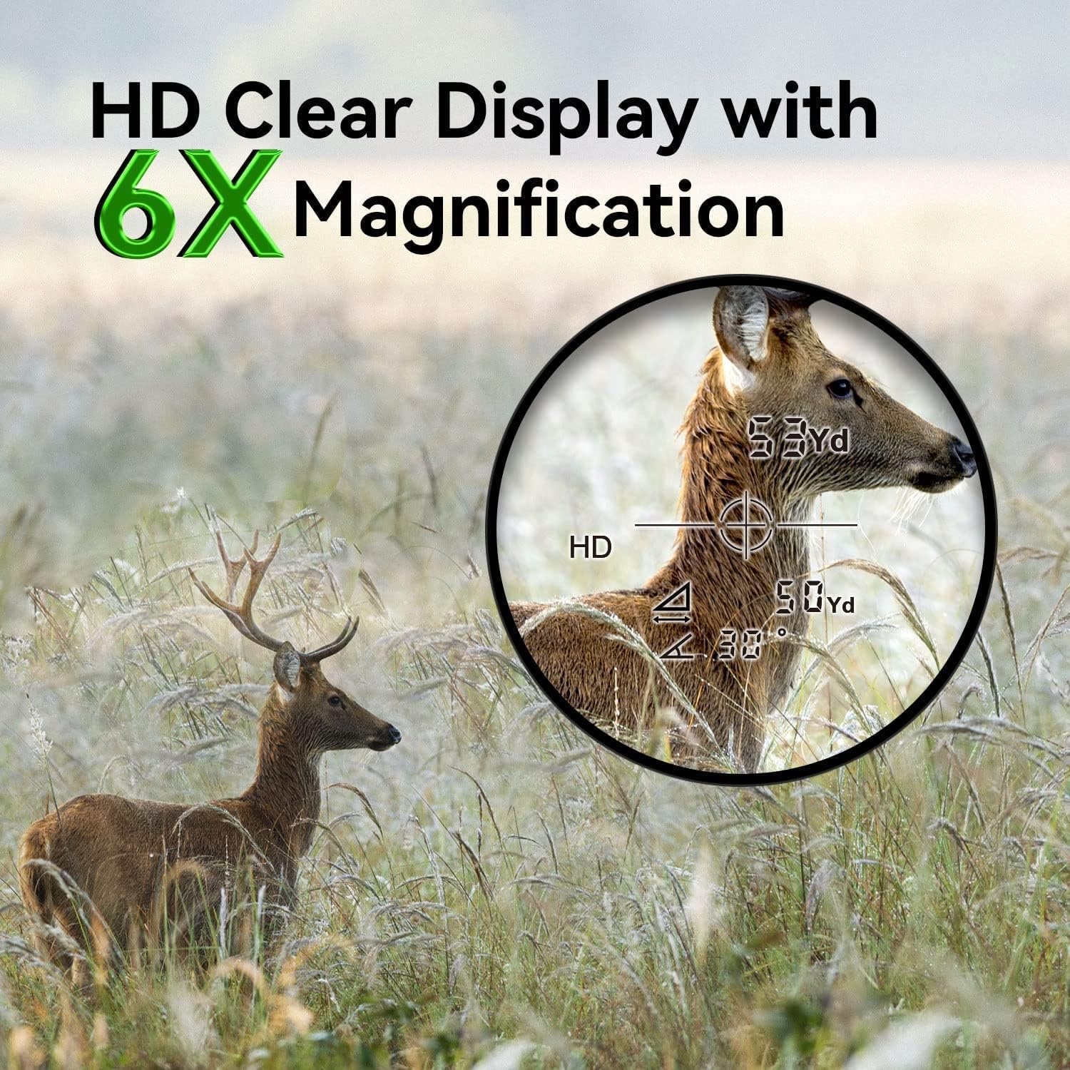 MILESEEY Laserafstandsmeter 900 Yards - Jacht, Boogschieten, Horizontale Afstand, Hoekcompensatie