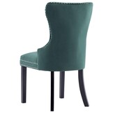 2x Fluwelen Eetkamerstoelen Donkergroen - 57% Korting