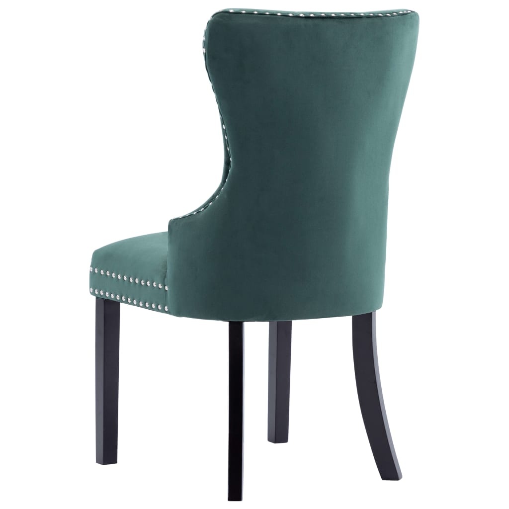 2x Fluwelen Eetkamerstoelen Donkergroen - 57% Korting