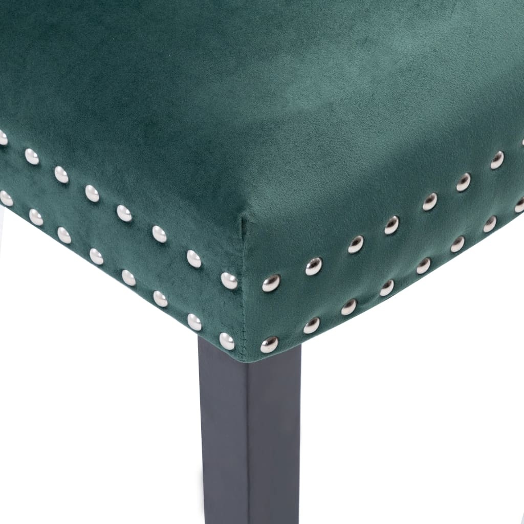2x Fluwelen Eetkamerstoelen Donkergroen - 57% Korting