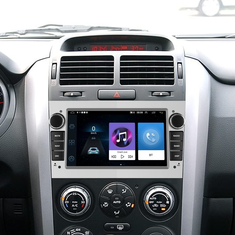 [1+32G] CAMECHO Android 13 Autoradio voor Opel Corsa d Astra h Zafira b Meriva Vivaro,7 Inch HD Touch Screen met WiFi/Bluetooth/USB/Navi/FM/RDS/Mirror Link-Zilver