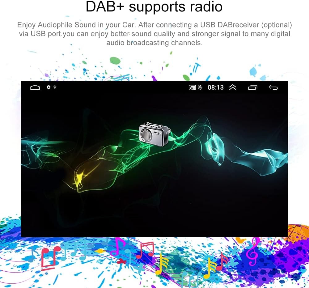 [1+32G] CAMECHO Android 13 Autoradio voor Opel Corsa d Astra h Zafira b Meriva Vivaro,7 Inch HD Touch Screen met WiFi/Bluetooth/USB/Navi/FM/RDS/Mirror Link-Zilver