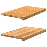 2x Vensterbanken Massief Eikenhout 70x40x2 cm - 64% Korting!