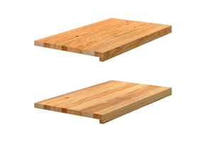 vidaXL Vensterbanken 2 st. Massief Eikenhout - 41% Korting