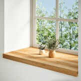 2x Vensterbanken Massief Eikenhout 70x40x2 cm - 64% Korting!