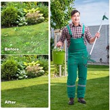 Ohuhu onkruidsteker staand onkruidtrekker Lengte 1 m met DRIE kaken en roestvrij staal pedaal voor efficiënt verwijderen van onkruid, onkruidsteker met steel geen vervorming voor het verwijderen van