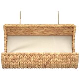 Kattenbed met kussen - Waterhyacint & Metaal - 37x20x20 cm - 55% Korting